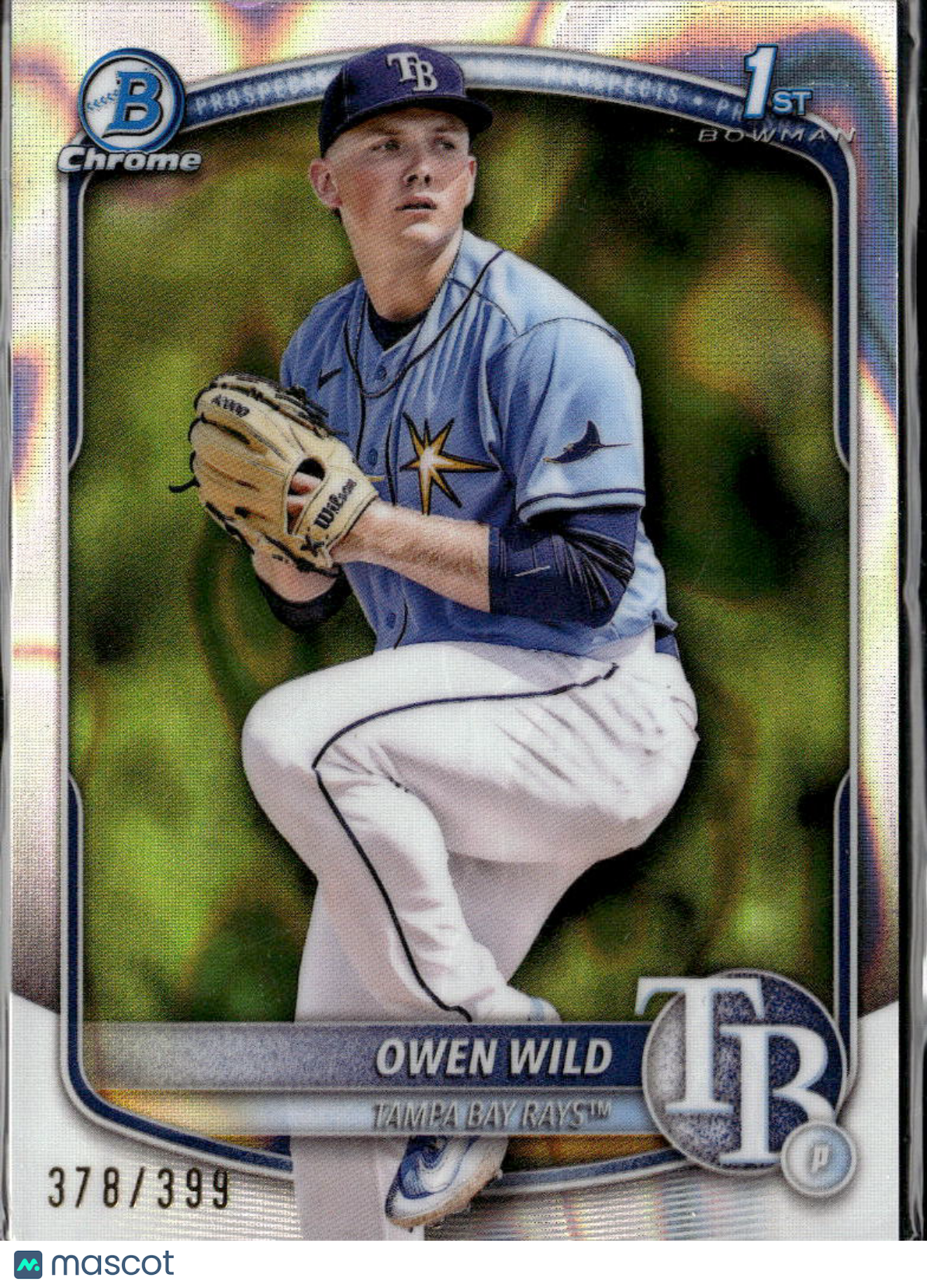 Owen Wild 2025 Bowman Chrome 1st Lava Refractor 378/399 Tampa Bay Rays