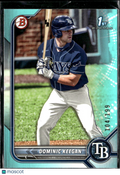 Dominic Keegan 2022 Bowman Draft 1st Sky Blue /199 Tampa Bay Rays
