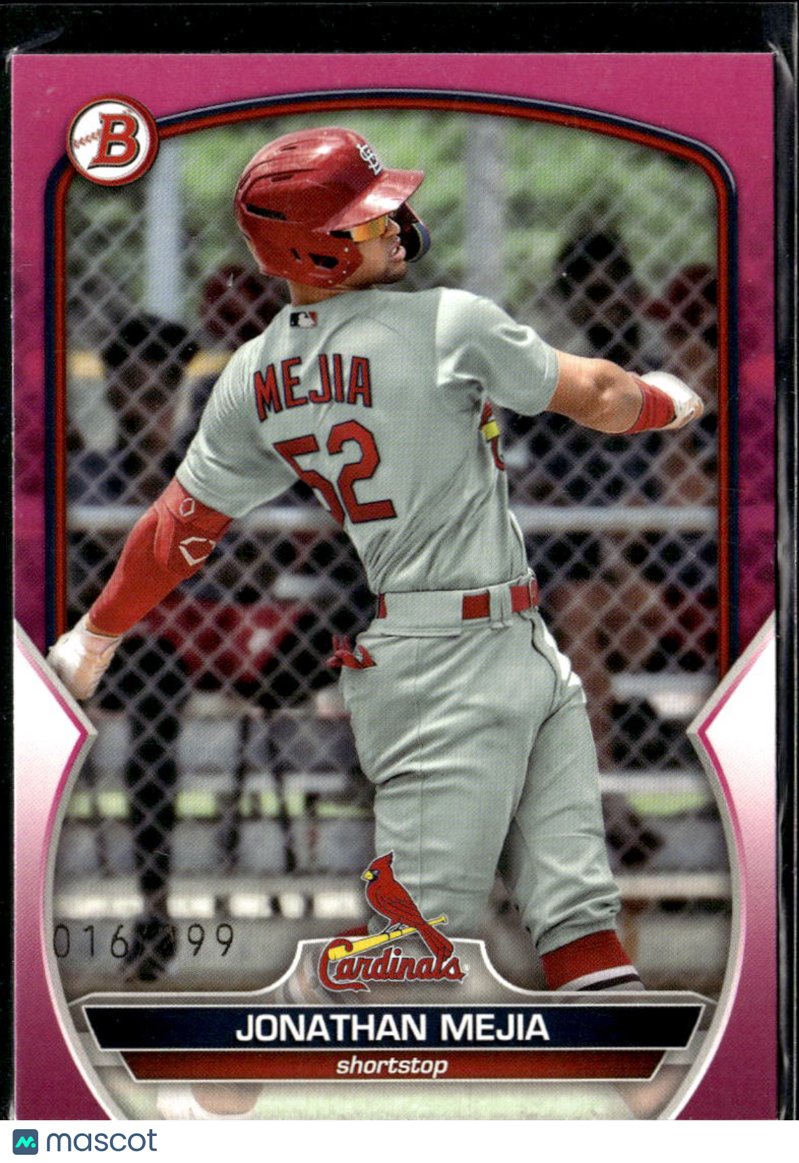 Jonathan Mejia 2023 Bowman Pink Fuchsia /299 St. Louis Cardinals