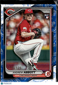 Andrew Abbott 2024 Bowman RC Blue Paisley 110/125 Cincinnati Reds