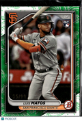Luis Matos 2024 Bowman RC Green Paisley Rookie 35/99 San Francisco Giants