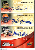 Zachary MacLellan Trevaughan James Bowen 2013 Upper Deck Triple Auto Canada