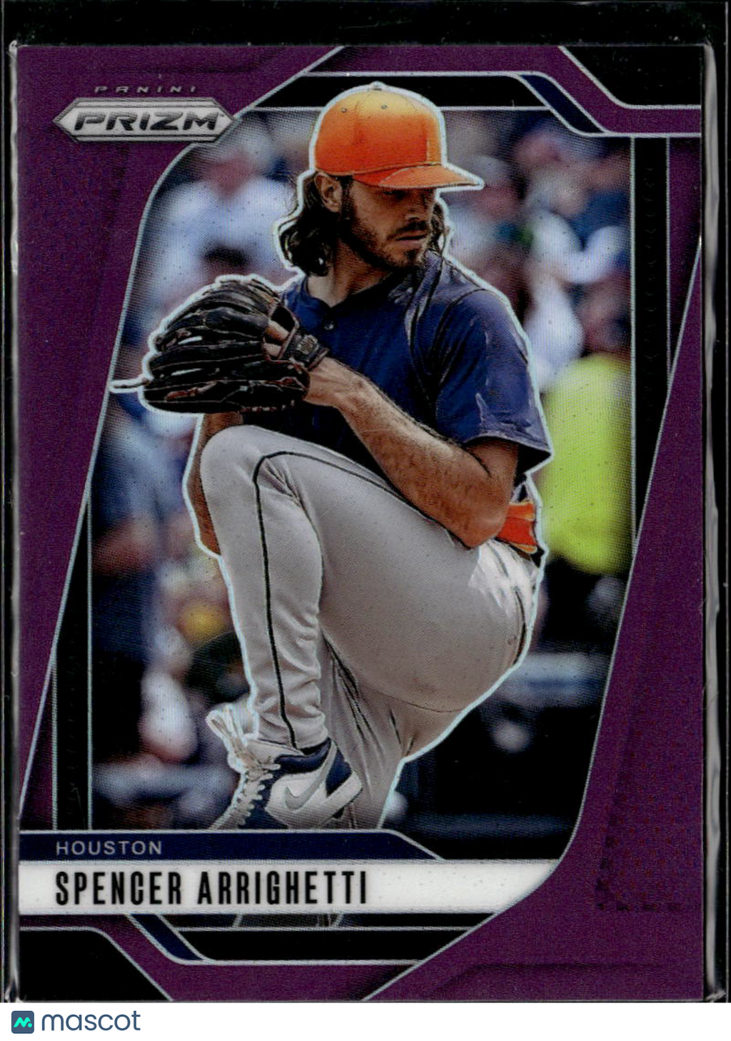 Spencer Arrighetti 2025 Prizm Purple Prizm 129/149 Houston Astros