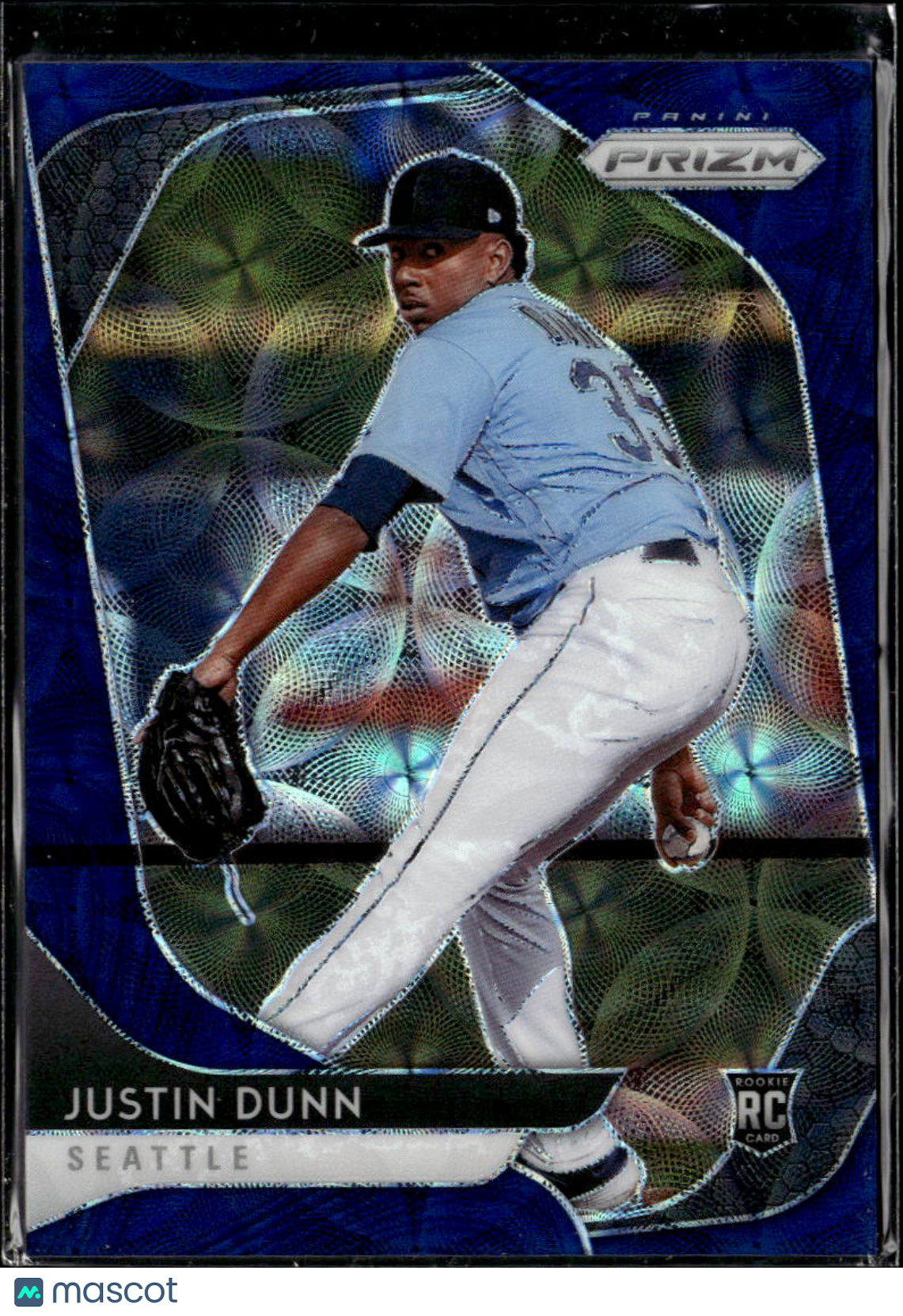 Justin Dunn 2020 Prizm RC Blue Scope 13/35 Seattle Mariners
