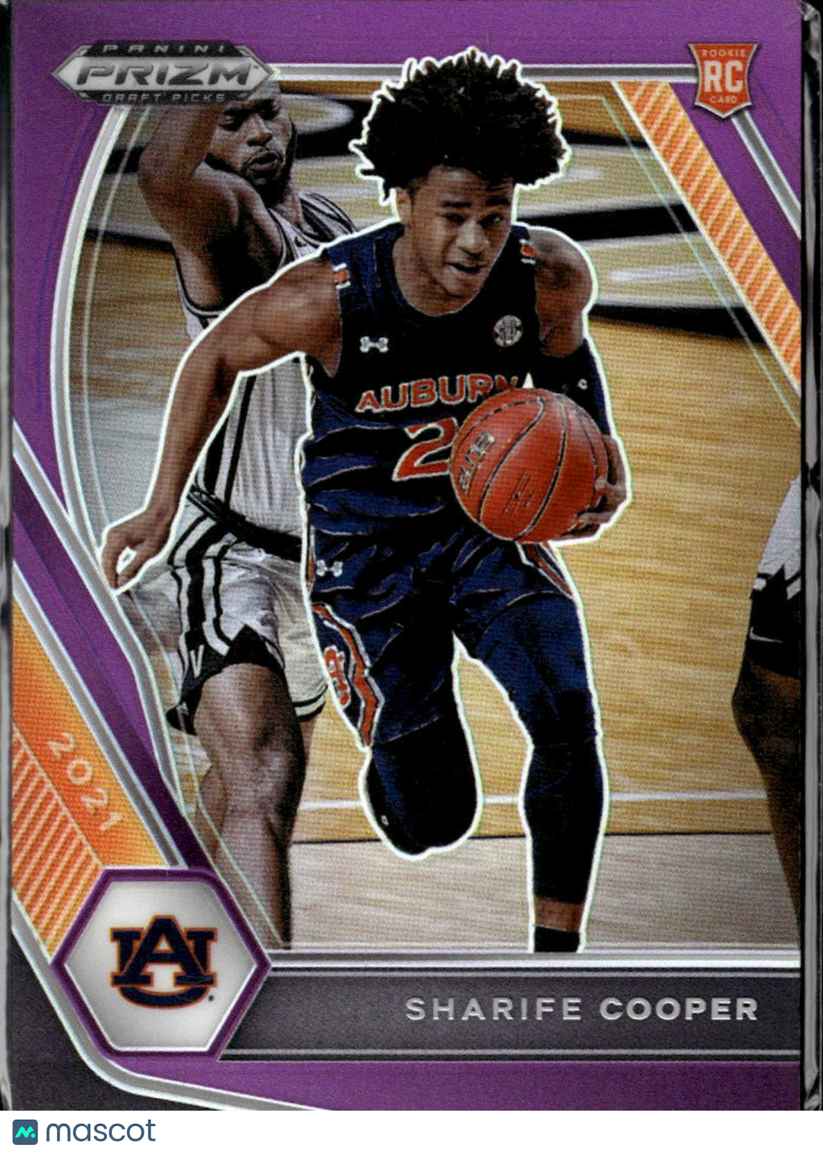 Sharife Cooper 2021 Prizm Draft Picks RC Purple 38/75 Auburn Tigers