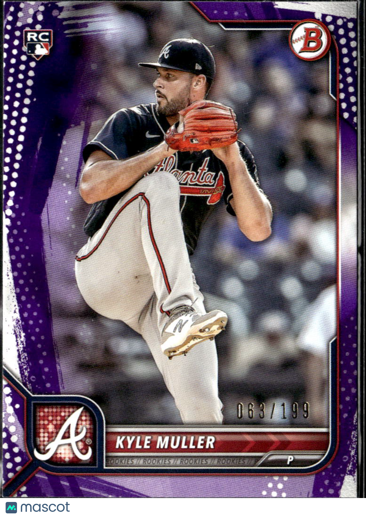 Kyle Muller 2022 Bowman RC Purple 63/199 Atlanta Braves