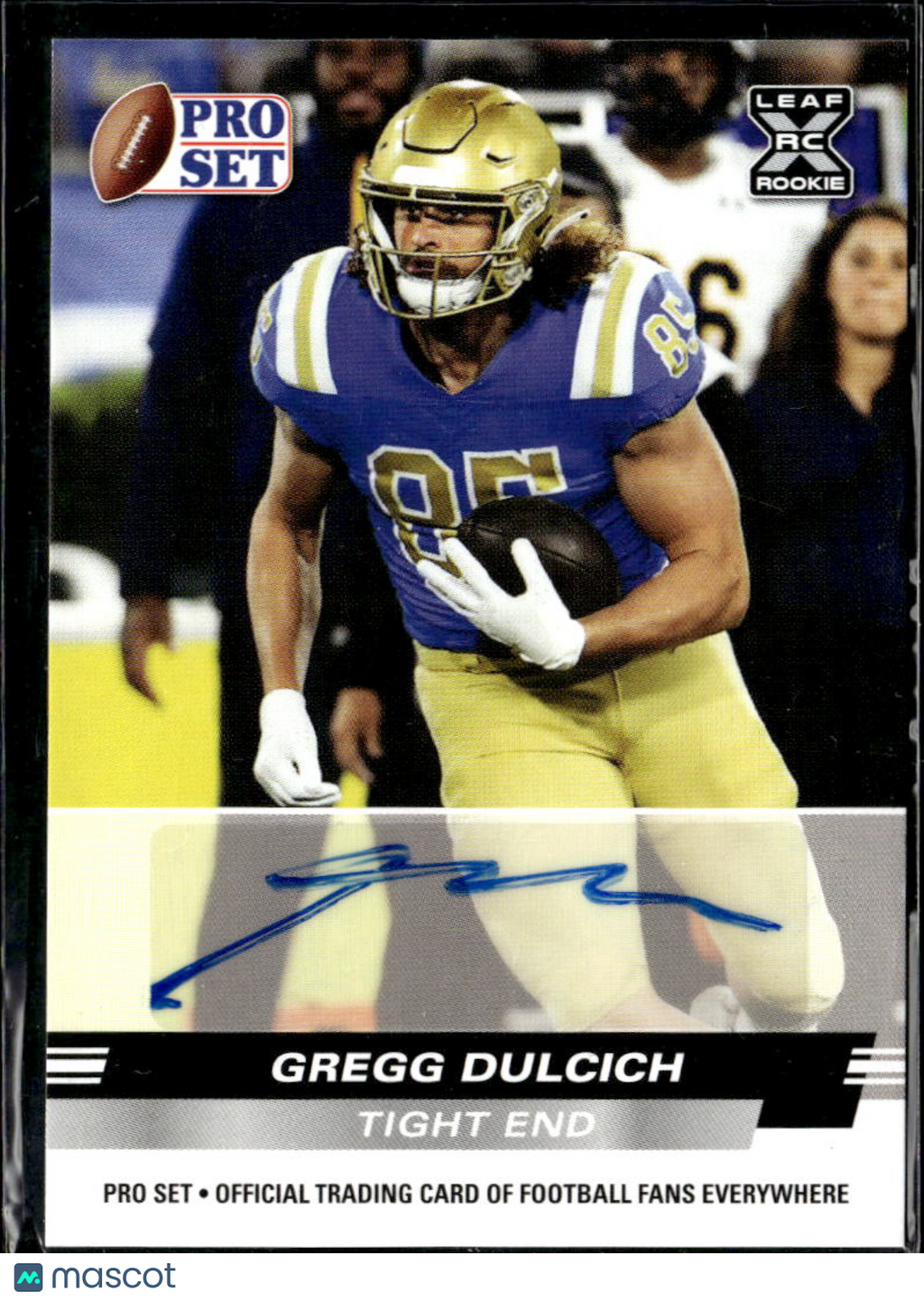 Gregg Dulcich 2022 Leaf Pro Set RC Auto Autograph Rookie Denver Broncos