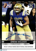 Gregg Dulcich 2022 Leaf Pro Set RC Auto Autograph Rookie Denver Broncos