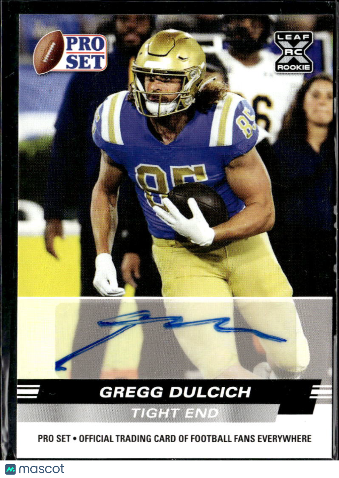 Gregg Dulcich 2022 Leaf Pro Set RC Auto Autograph Rookie Denver Broncos