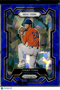 Jonah Tong 2024 Panini Prizm Blue Ice Rookie RC New York Mets