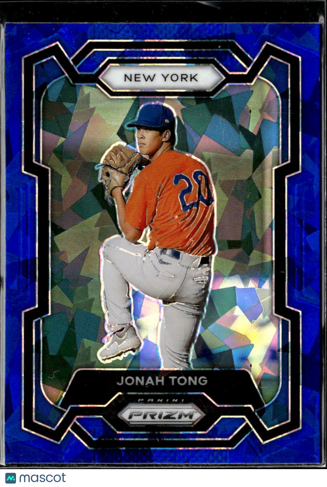 Jonah Tong 2024 Panini Prizm Blue Ice Rookie RC New York Mets