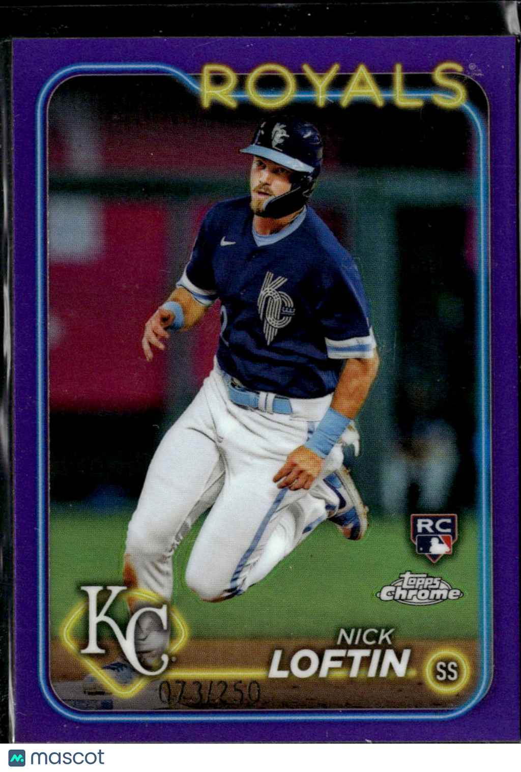 Nick Loftin 2024 Topps Chrome Purple Refractor RC /250 Kansas City Royals