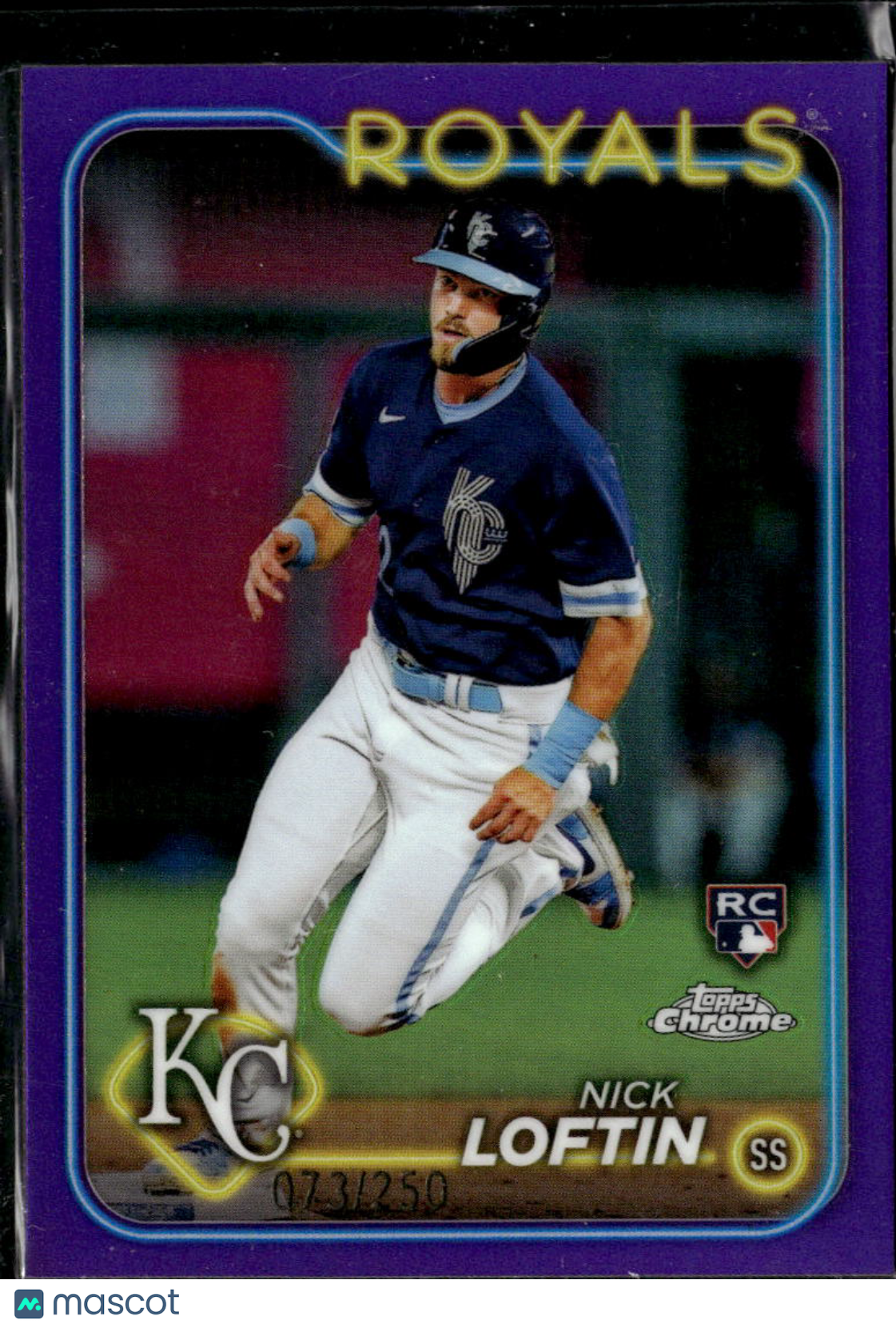 Nick Loftin 2024 Topps Chrome Purple Refractor RC /250 Kansas City Royals