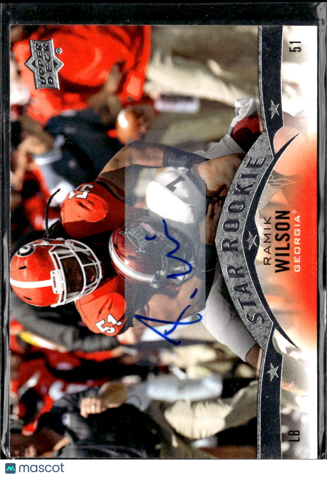 Ramik Wilson 2015 Upper Deck Football Auto Autograph RC Georgia Bulldogs