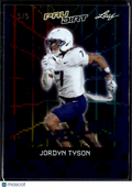 Jordyn Tyson 2026 Leaf Paydirt Rookie RC 5/5 Arizona State Sun Devils Saints