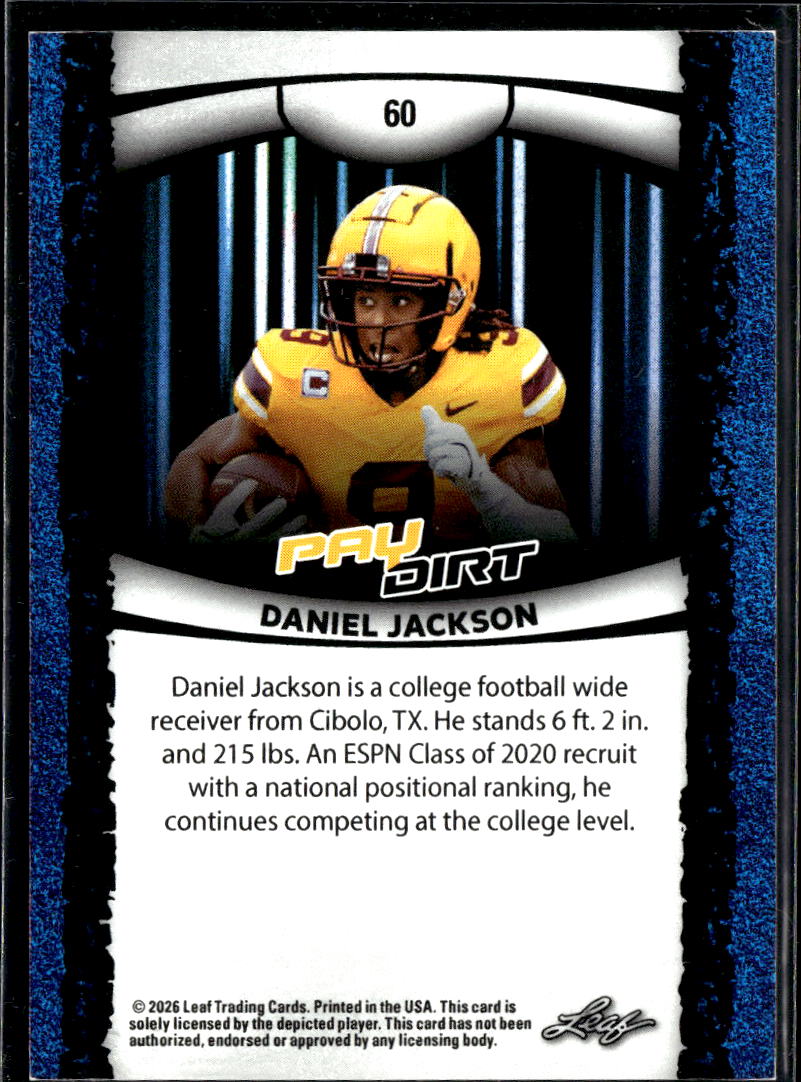 Daniel Jackson 2026 Leaf Paydirt 33/75 Minnesota Golden Gophers