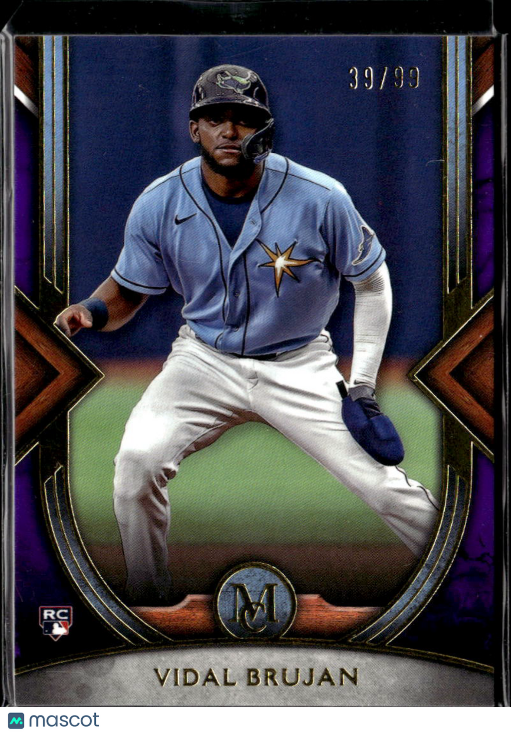 Vidal Brujan 2022 Topps Museum Collection RC Purple 39/99 Tampa Bay Rays