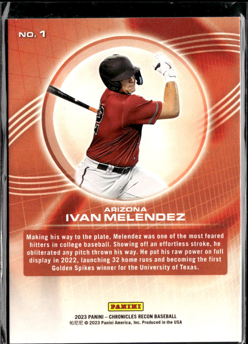Ivan Melendez 2023 Panini Chronicles Recon 89/199 Arizona Diamondbacks