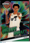 Keyonte George 2023 Panini Prizm Instant Impact Green Rookie RC Utah Jazz
