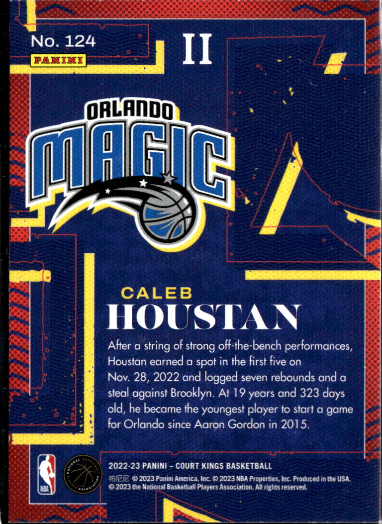 Caleb Houstan 2023 Court Kings Rookie Level II RC Orlando Magic