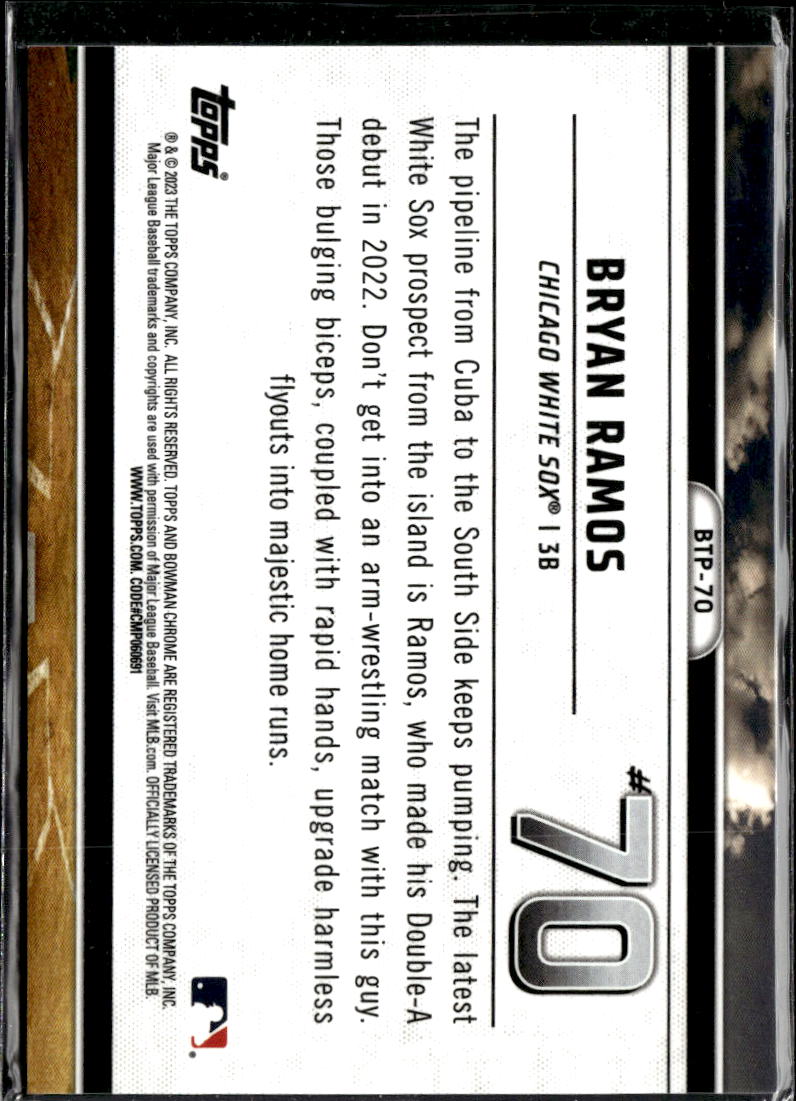 Bryan Ramos 2023 Bowman Chrome Scouts Top 100 Green /99 Chicago White Sox