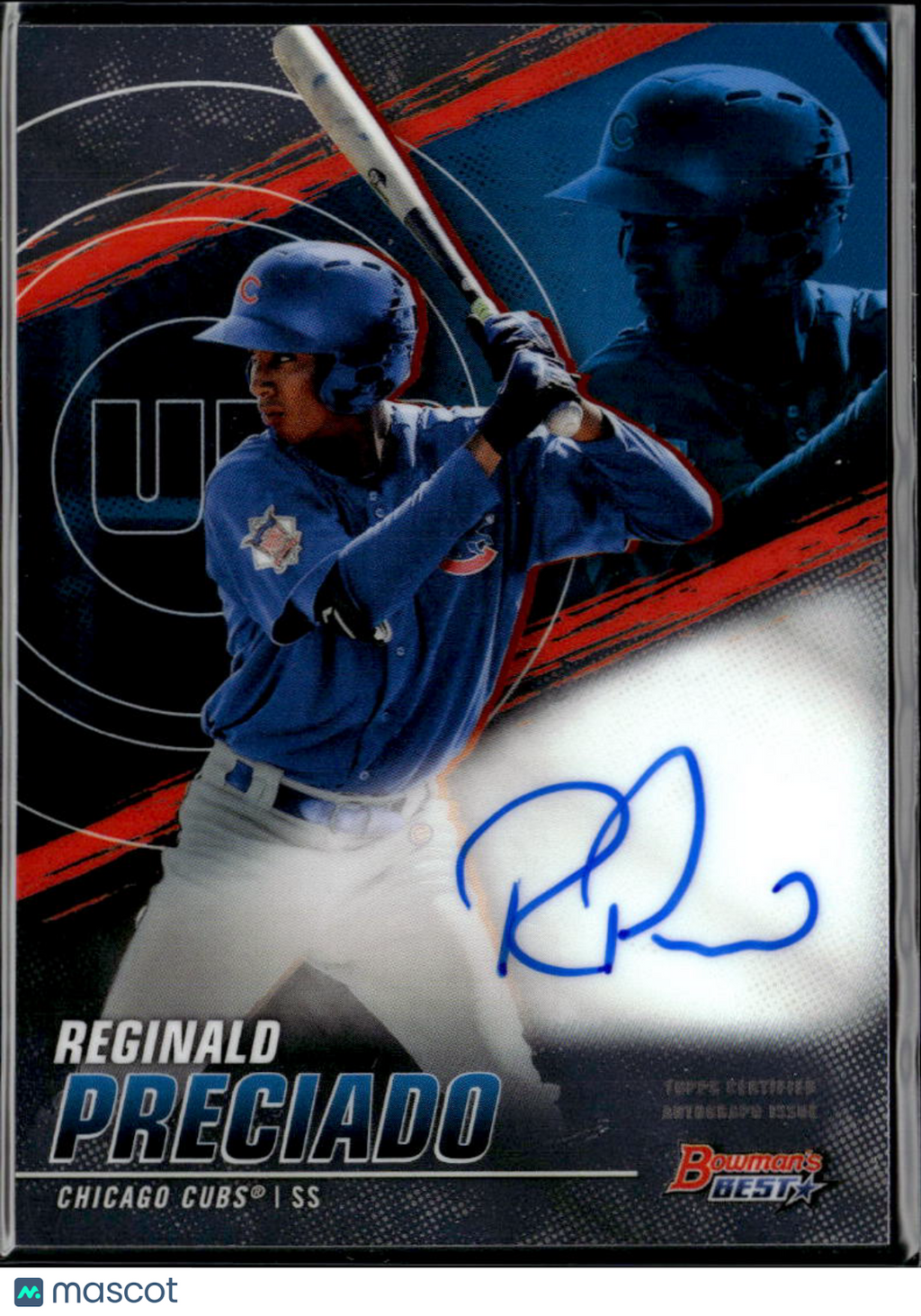 Reginald Preciado 2021 Bowman's Best Auto Autograph Chicago Cubs