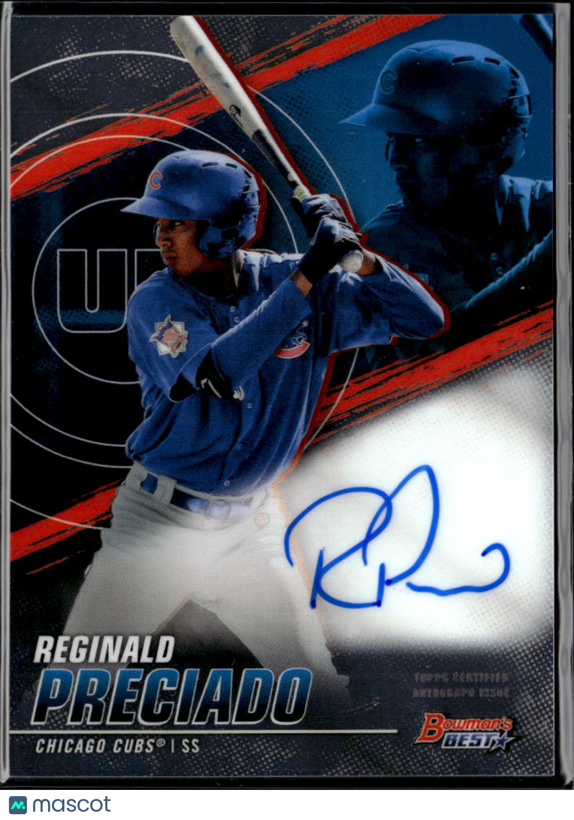 Reginald Preciado 2021 Bowman's Best Auto Autograph Chicago Cubs