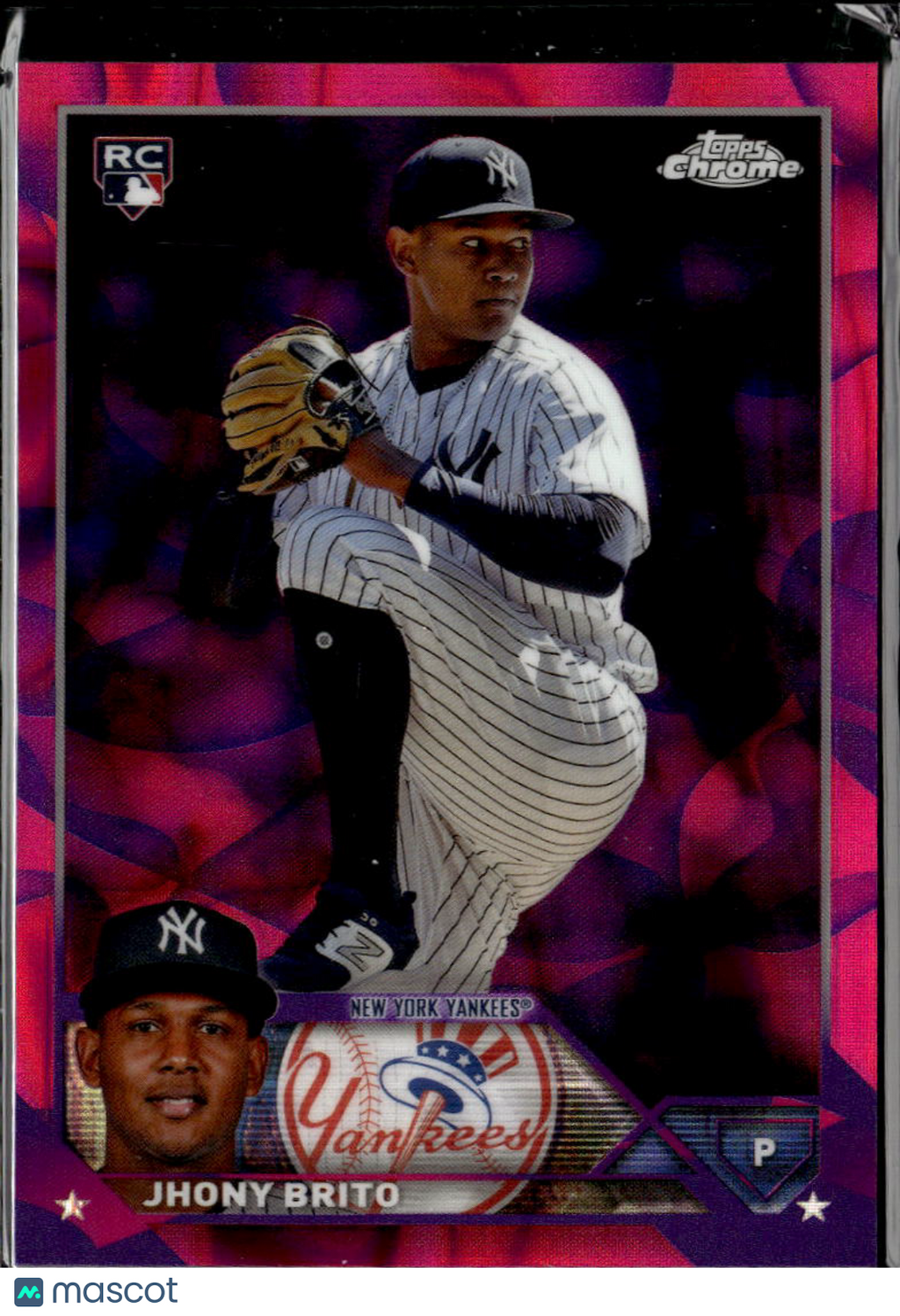 Jhony Brito 2021 Topps Chrome RC Pink Lava Refractor /299 New York Yankees