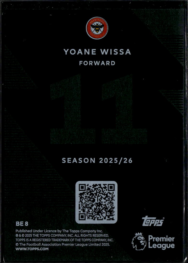 Yoane Wissa 2025 Topps Match Attax Black Edge Edition Brentford