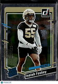 Isaiah Foskey 2023 Donruss Rated Rookie Silver Press Proof /100 Saints