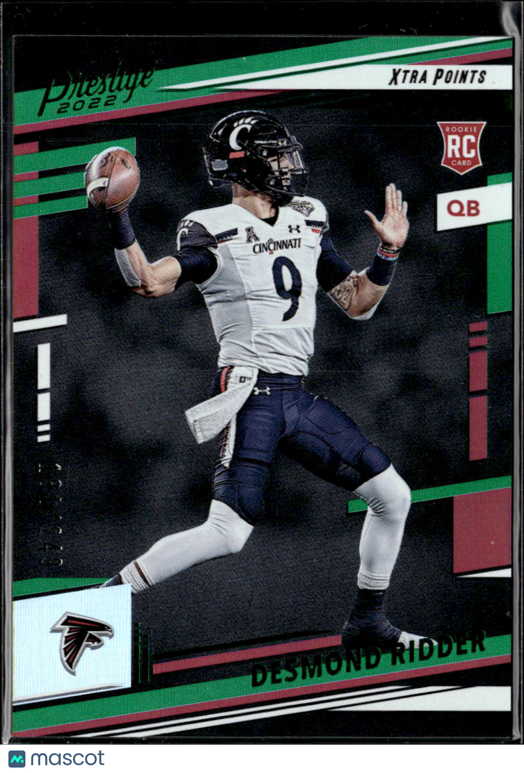 Desmond Ridder 2022 Prestige RC Green Xtra Points /249 Atlanta Falcons