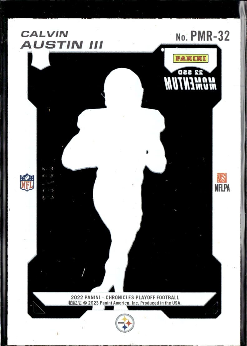 Calvin Austin III 2023 Chronicles Playoff Momentum RC /99 Pittsburgh Steelers