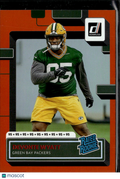 Devonte Wyatt 2022 Donruss Rated Rookie Orange 45/95 Green Bay Packers
