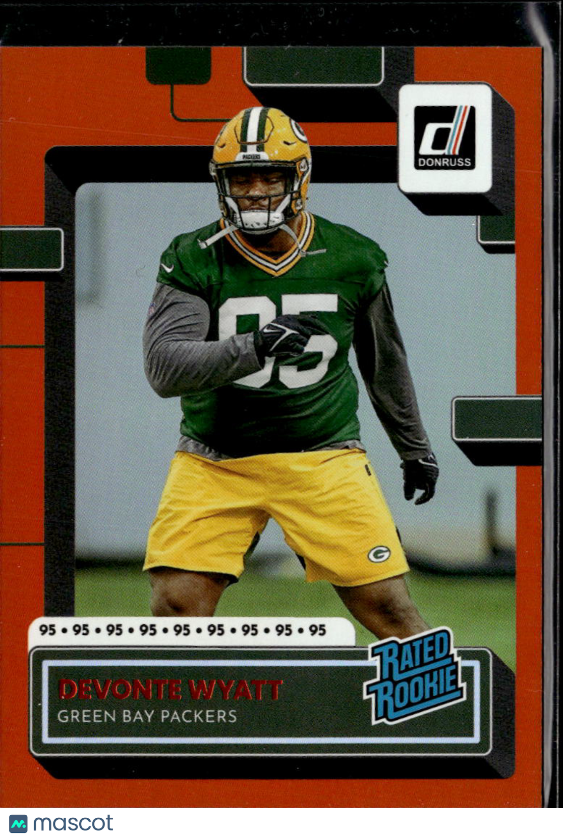 Devonte Wyatt 2022 Donruss Rated Rookie Orange 45/95 Green Bay Packers
