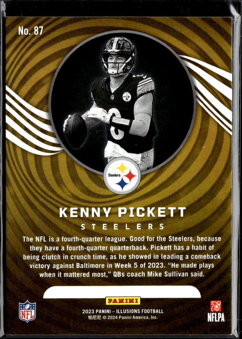 Kenny Pickett 2023 Illusions Yellow Diamond 204/299 Pittsburgh Steelers