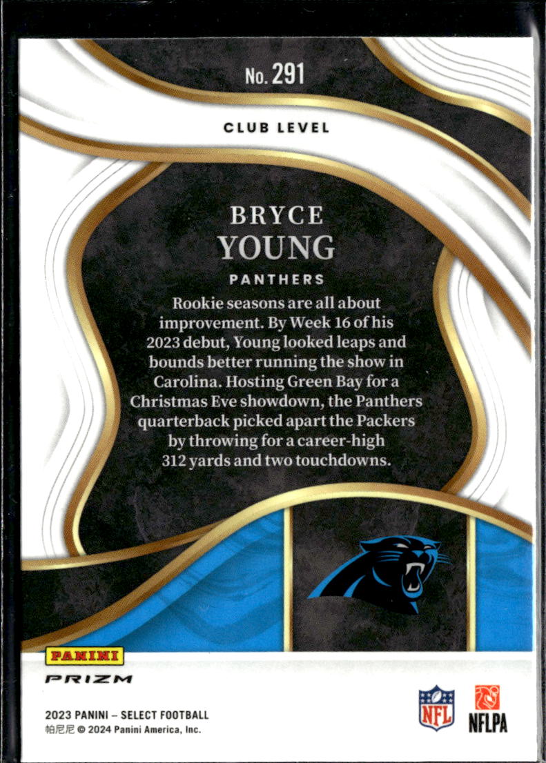 Bryce Young 2023 Select Field Level Silver Prizm Rookie RC Carolina Panthers