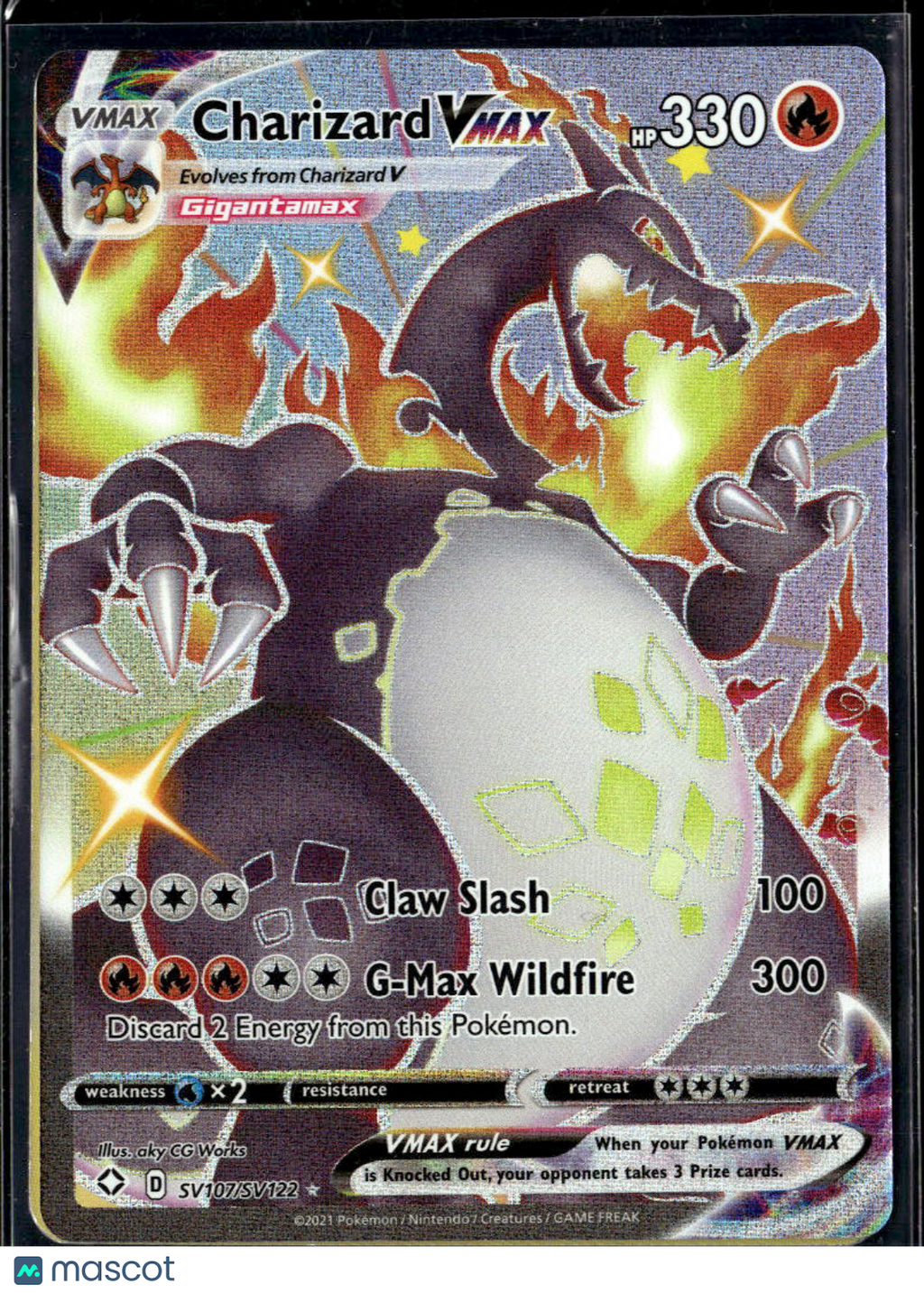 Charizard VMAX 2021 Shining Fates Holo Rare SSR #SV107/SV122