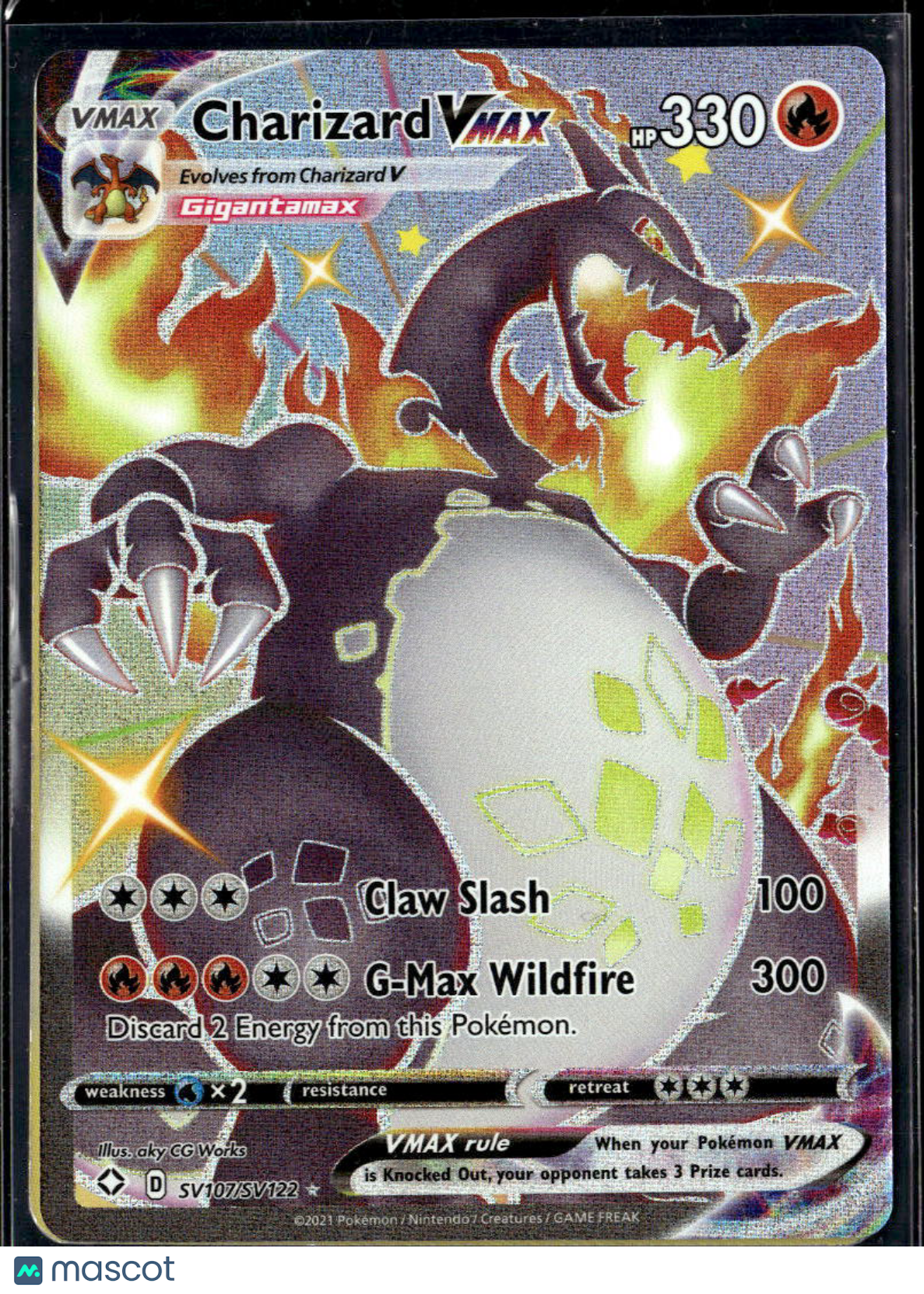 Charizard VMAX 2021 Shining Fates Holo Rare SSR #SV107/SV122