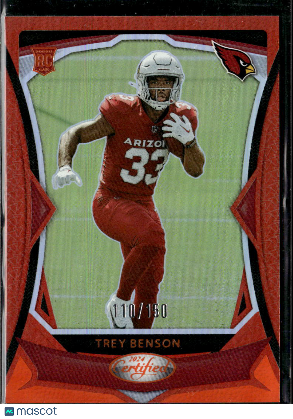 Trey Benson 2024 Certified Orange Rookie RC /150 Arizona Cardinals