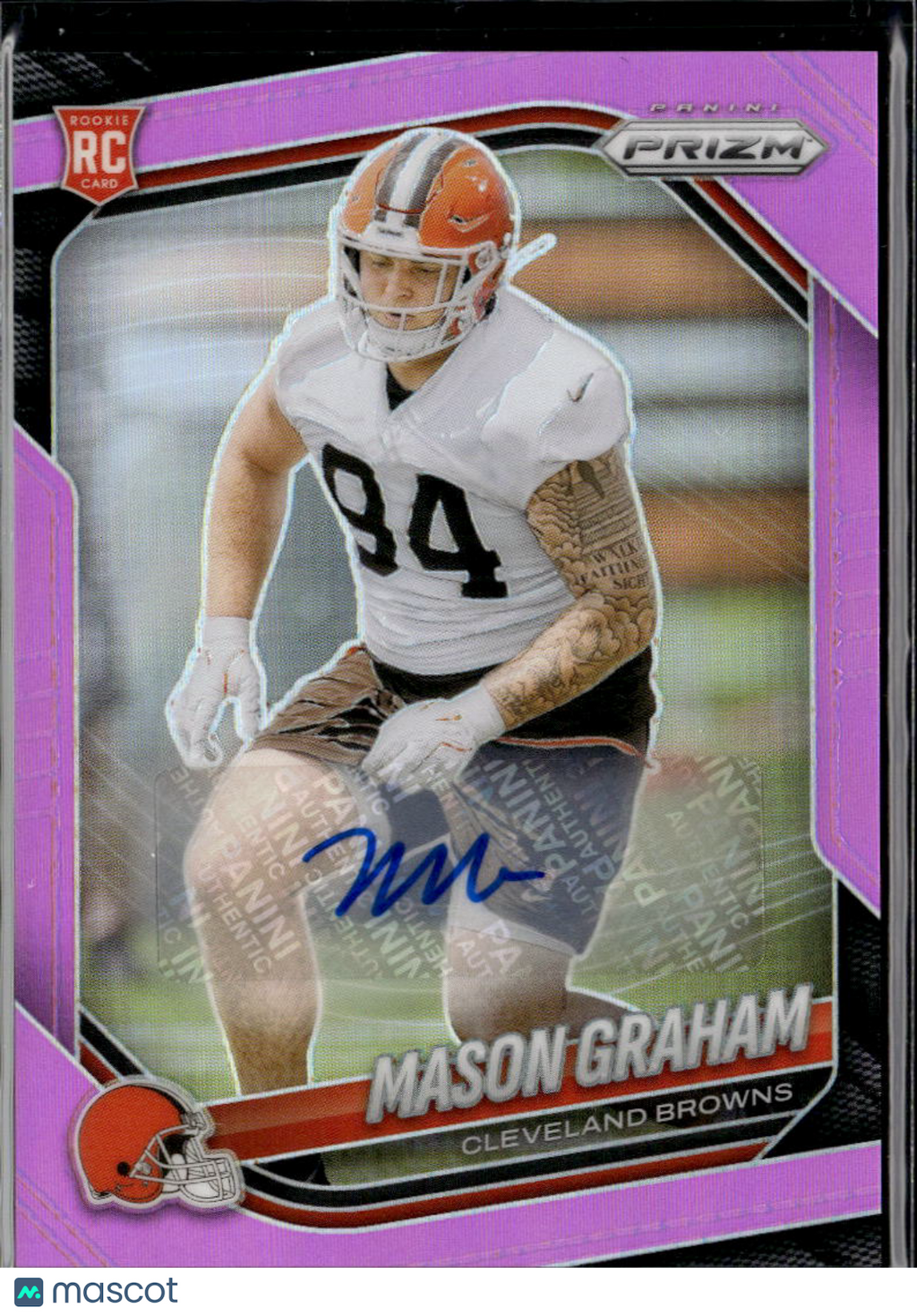 Mason Graham 2025 Prizm Pink Auto Autograph RC Cleveland Browns