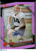 Mason Graham 2025 Prizm Pink Auto Autograph RC Cleveland Browns