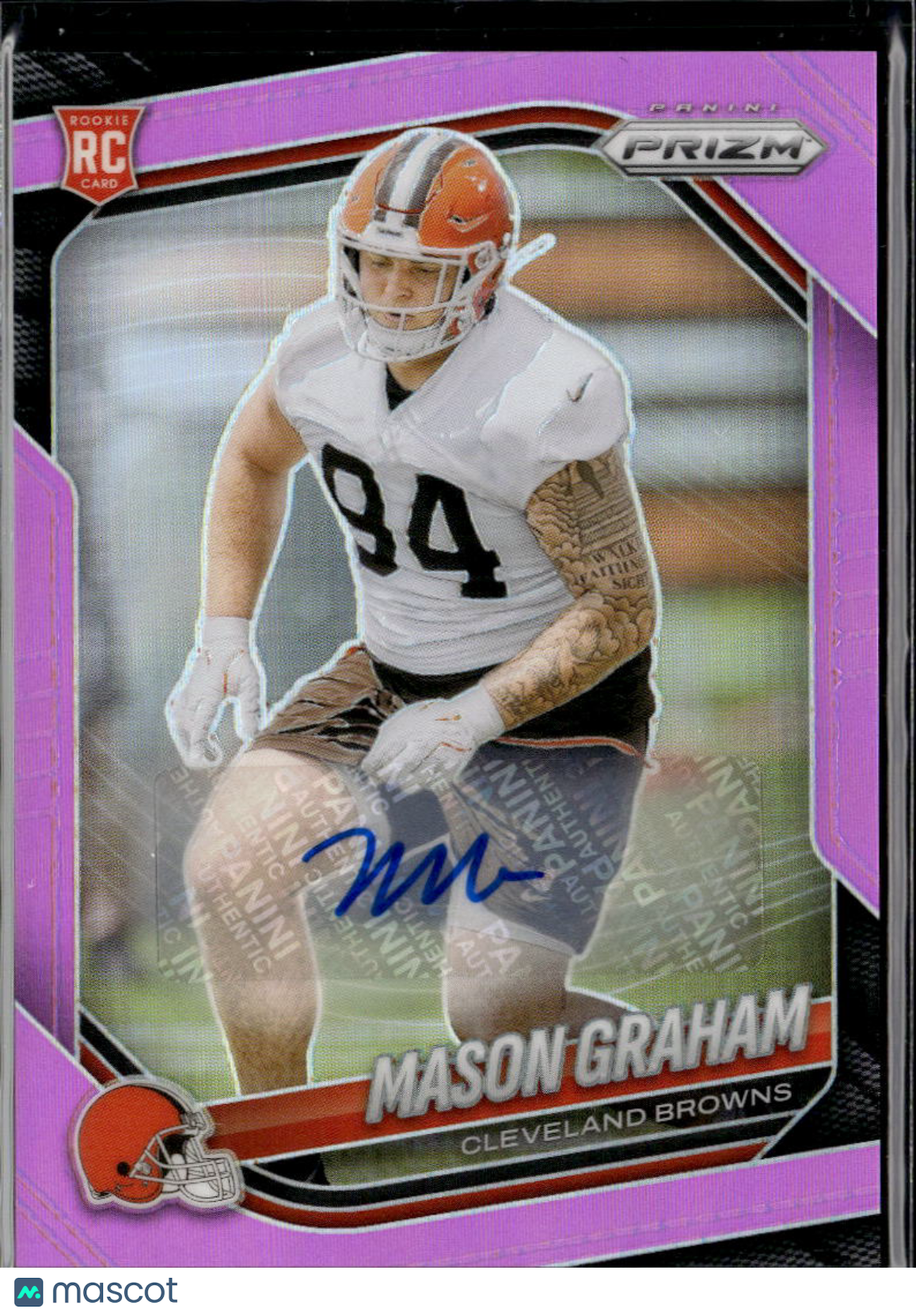 Mason Graham 2025 Prizm Pink Auto Autograph RC Cleveland Browns