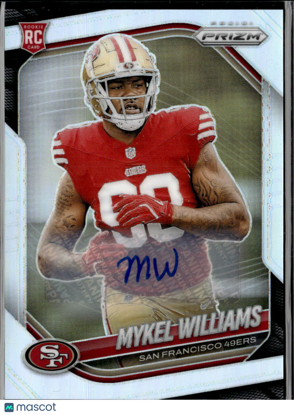 Mykel Williams 2025 Prizm Auto Autograph Rookie RC San Francisco 49ers