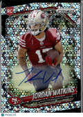Jordan Watkins 2025 Prizm Auto Autograph Disco RC San Francisco 49ers