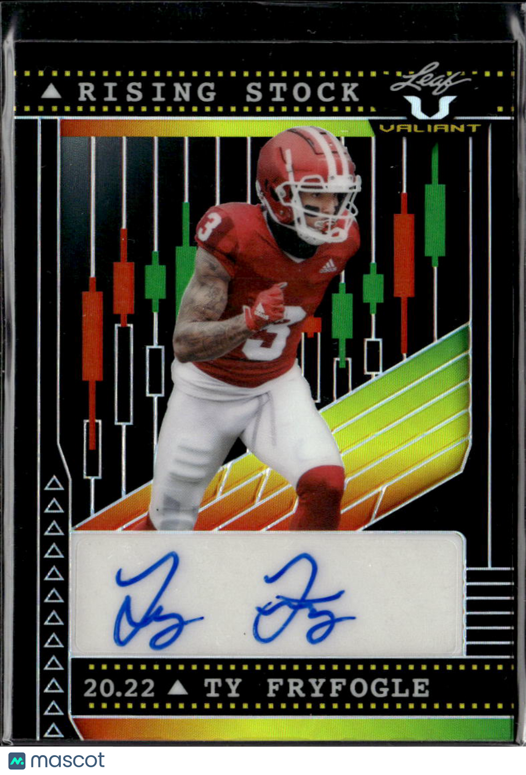Ty Fryfogle 2022 Leaf Valiant Rising Stock Auto Autograph Indiana 4/5
