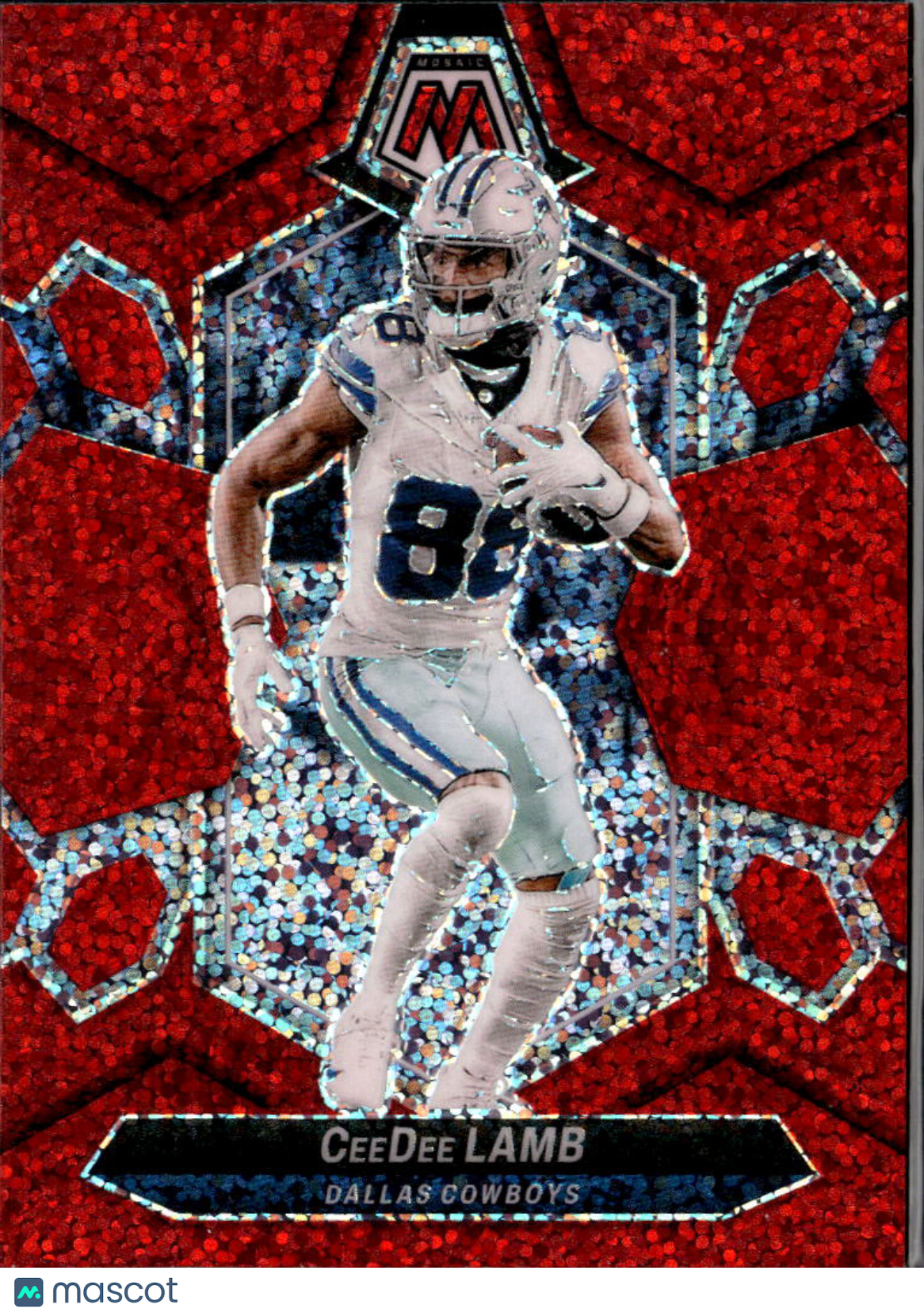 CeeDee Lamb 2024 Mosaic Red Sparkle SSP Dallas Cowboys