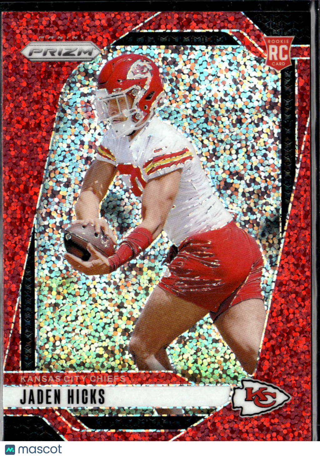 Jaden Hicks 2024 Prizm RC Red Sparkle Kansas City Chiefs