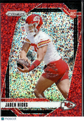 Jaden Hicks 2024 Prizm RC Red Sparkle Kansas City Chiefs