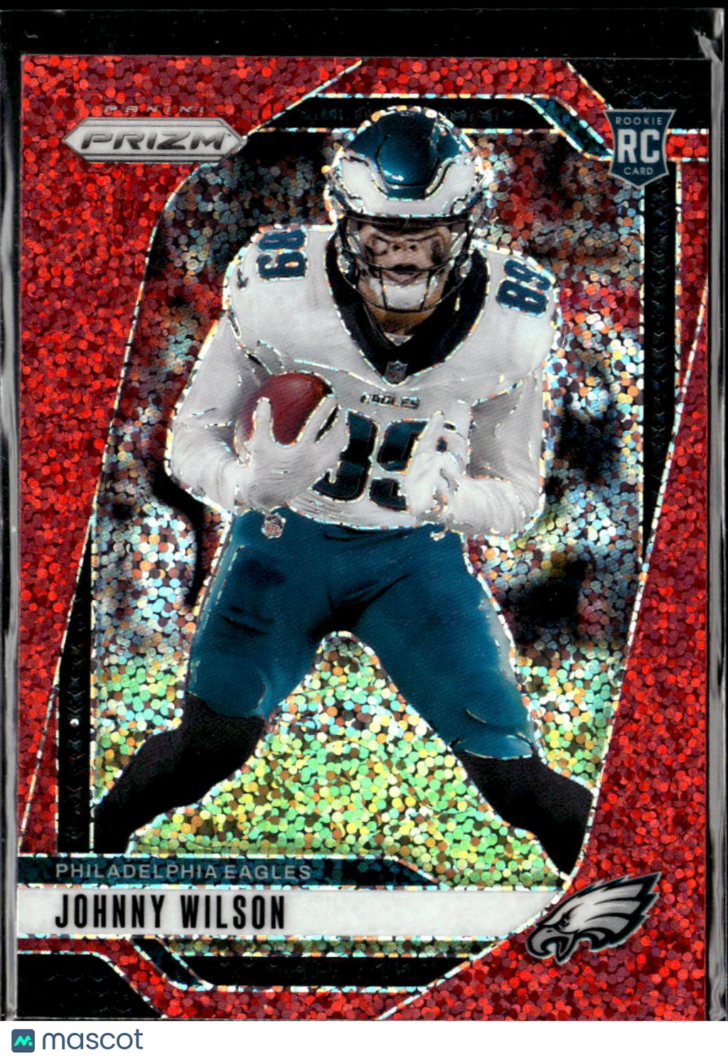 Johnny Wilson 2024 Panini Prizm RC Red Sparkle Philadelphia Eagles