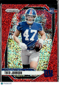 Theo Johnson 2024 Panini Prizm RC Red Sparkle SSP New York Giants